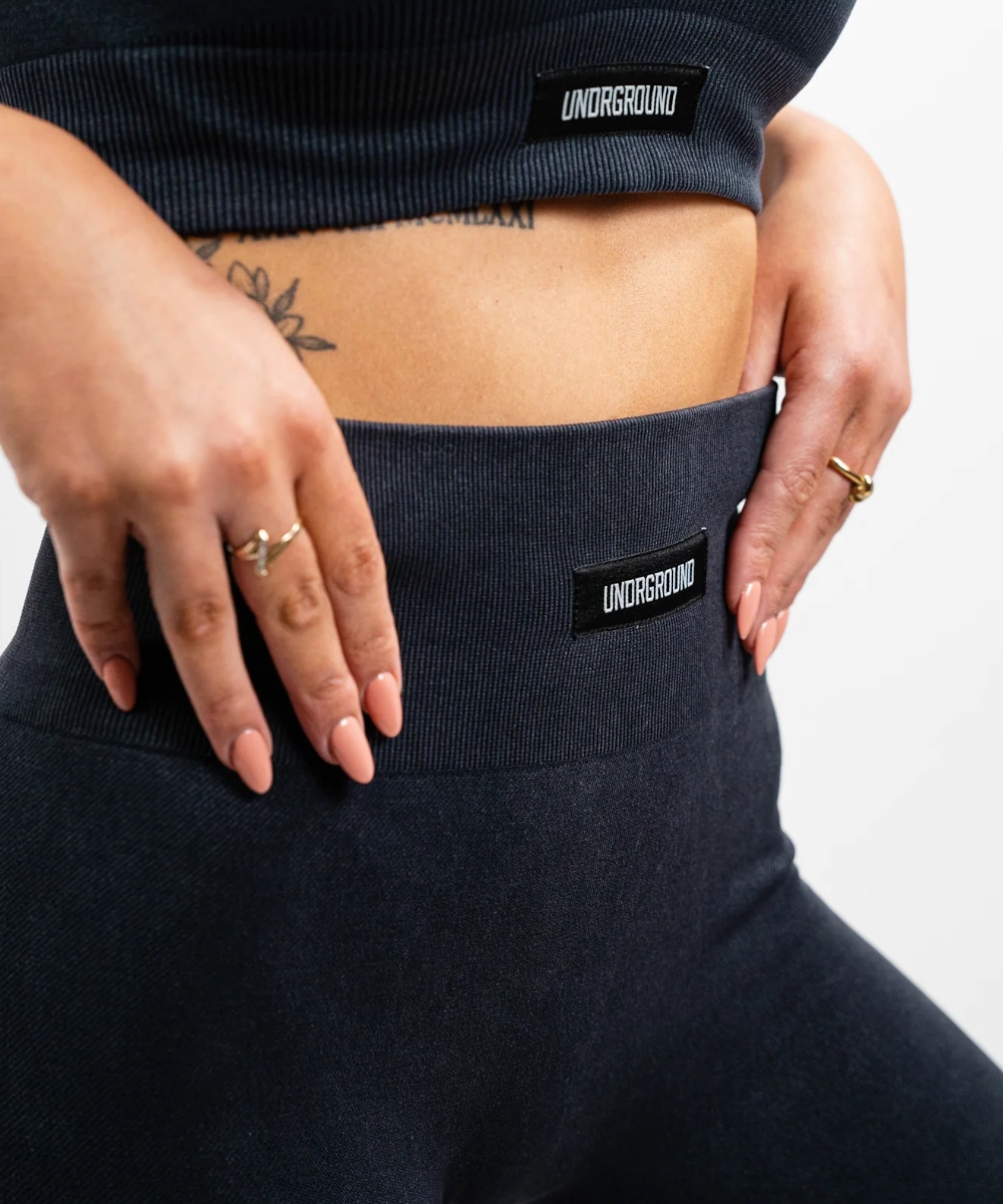 UNDRGROUND Seamless Tights (Washed Out Black) Club Mode PressureRelief Seams