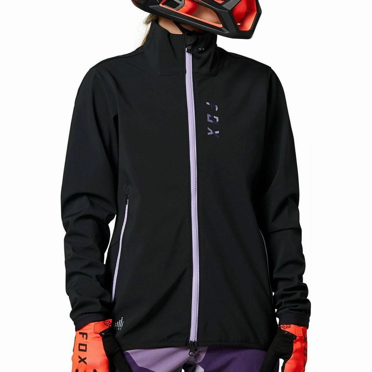quilted University Fox Ranger Fire Womens Cycling Jacket - Black