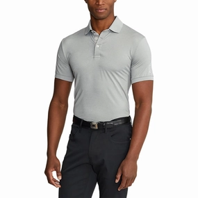 Relaxed Comfort Seamless Side Panels RLX Ralph Lauren Solid Airflow Performance Golf Shirt - Andover Heather