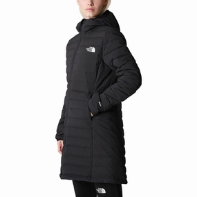 Monochrome Look Multi Pocket Design The North Face Belleview Stretch Womens Down Parka Jacket - Black