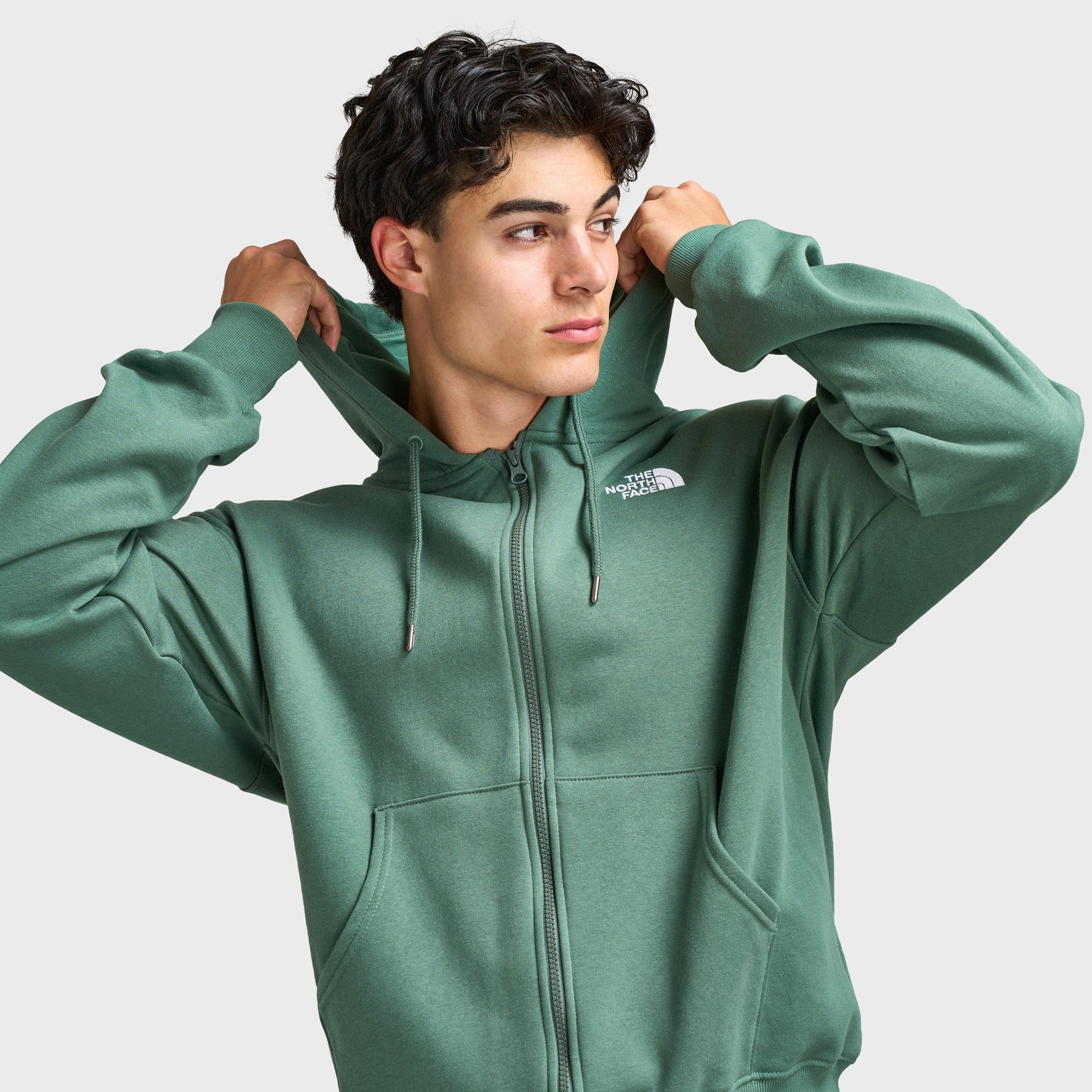 The North Face Evolution Full Zip Hoodie / Duck Green Hypoallergenic fabric