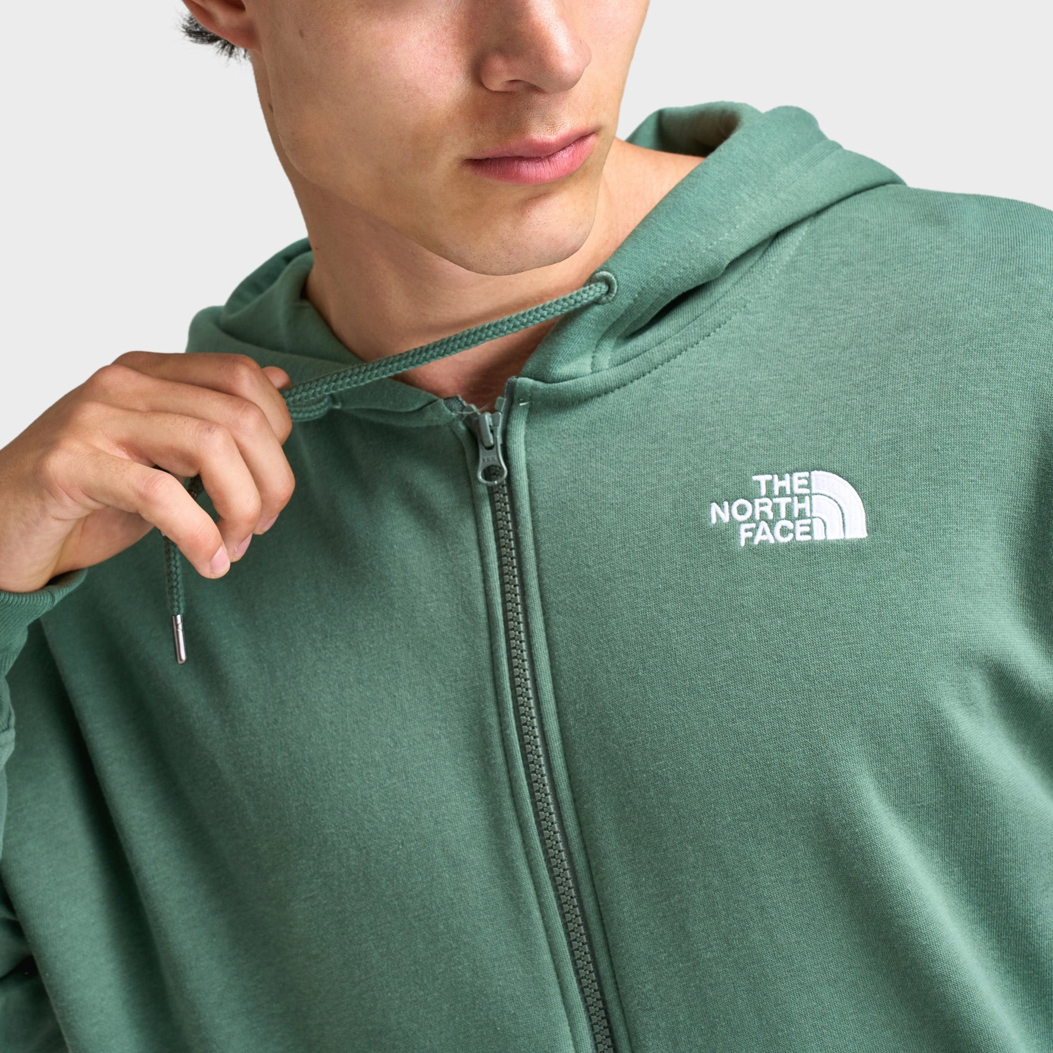 The North Face Evolution Full Zip Hoodie / Duck Green Sleek Layers FoldableStructure