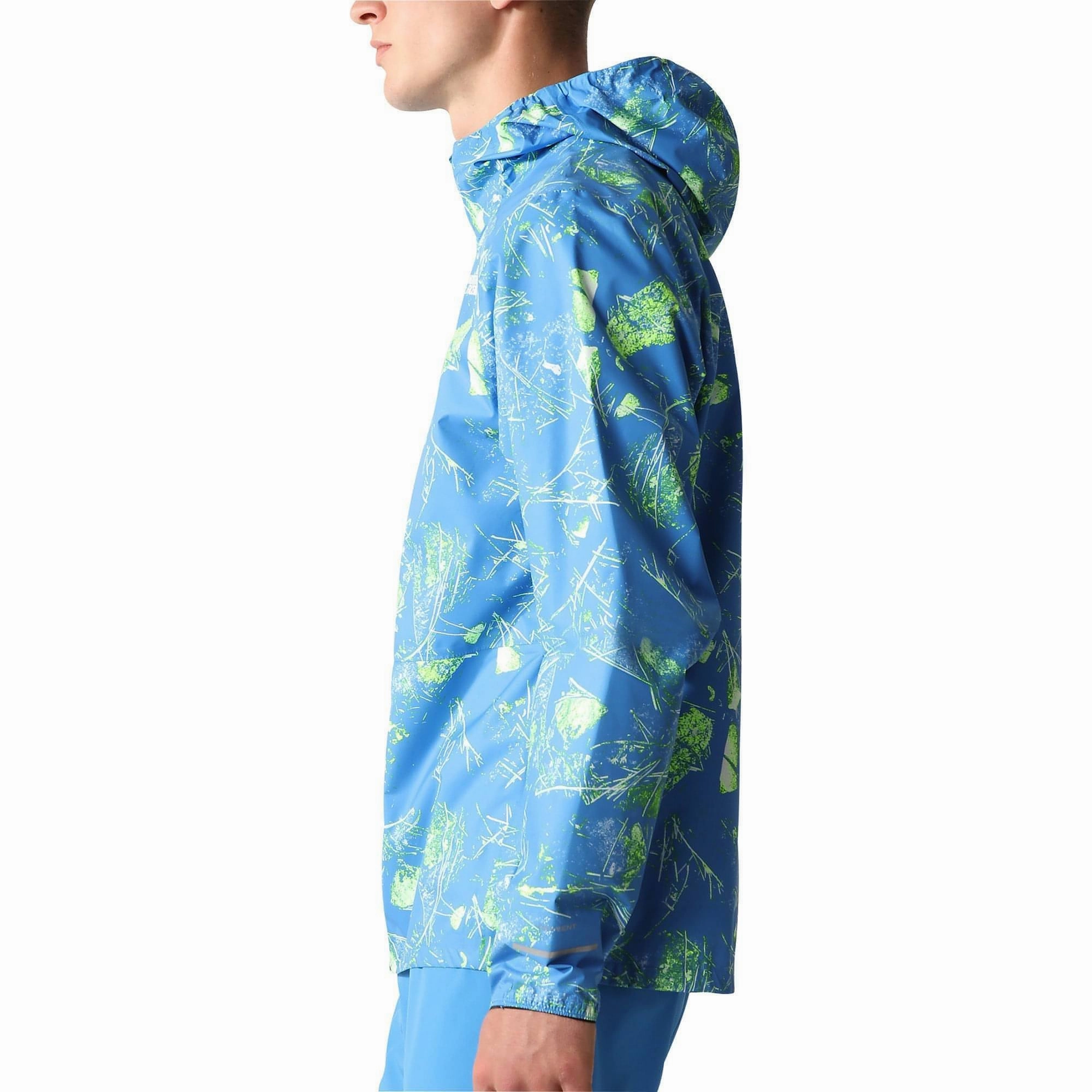 The North Face Higher Mens Running Jacket - Blue Disseminate Interchangeable Collar System