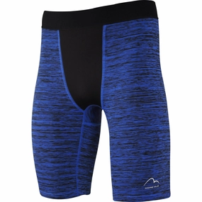 Zipper pockets More Mile Train To Run Mens Baselayer Short Tights - Blue