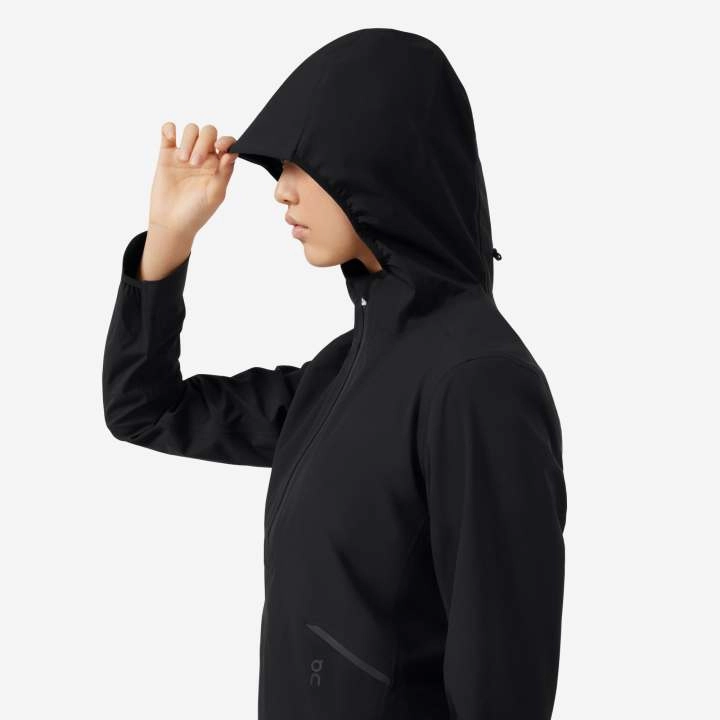 On Women??s Waterproof Anorak Black Daily Style Soft Motion