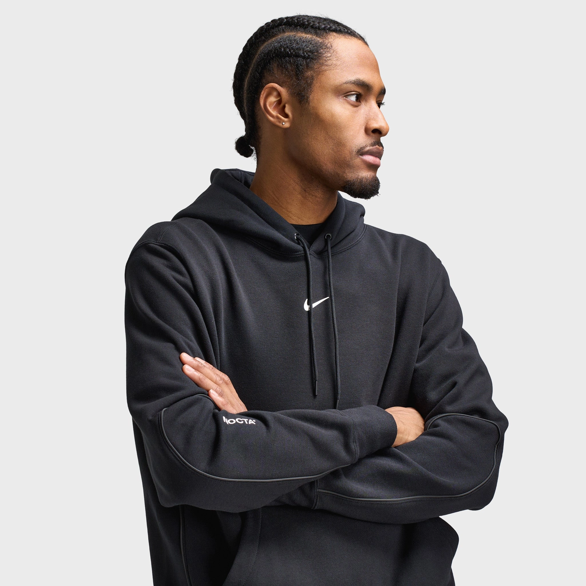 Nike Nocta NRG Fleece Pullover Hoodie Black / White Ultra Soft Brushed Interior ElasticizedWaistbandSystem