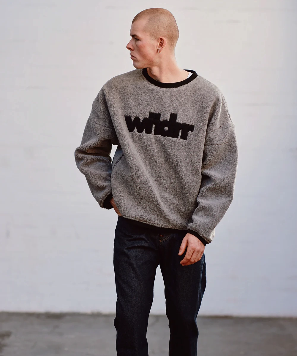 CompactPackaging Wndrr Tone Sherpa Pullover (Cement Grey)