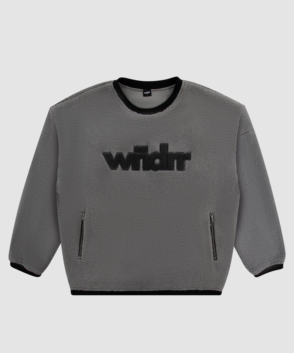 Wndrr Tone Sherpa Pullover (Cement Grey) Utility Mode Classic Glow