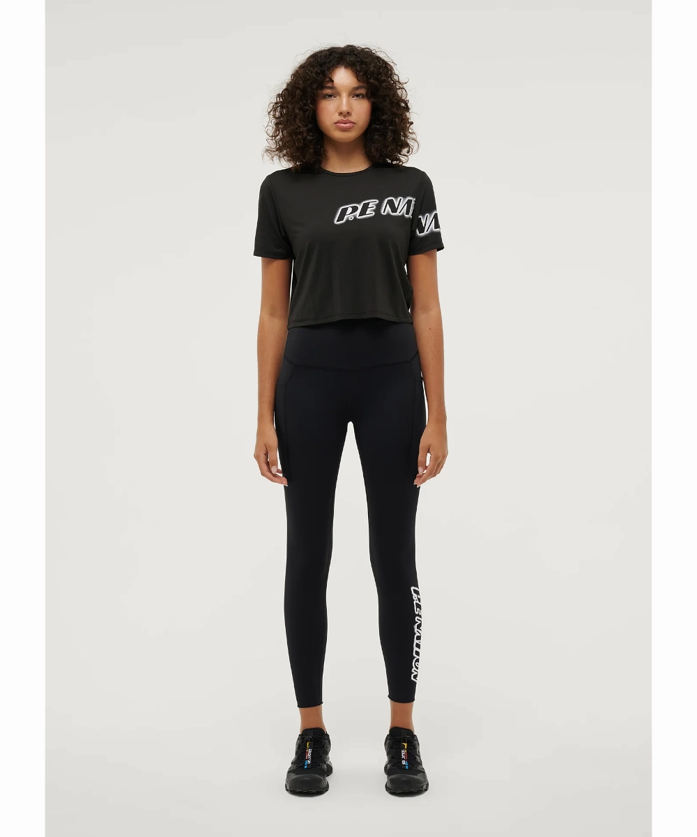 SoftTouch Texture OdorResistantFabric P.E Nation Tiebreak Legging (Black)