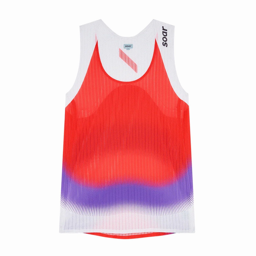 Bio Glow Flexible Waistline Women's Race Vest Red / Purple Stripe