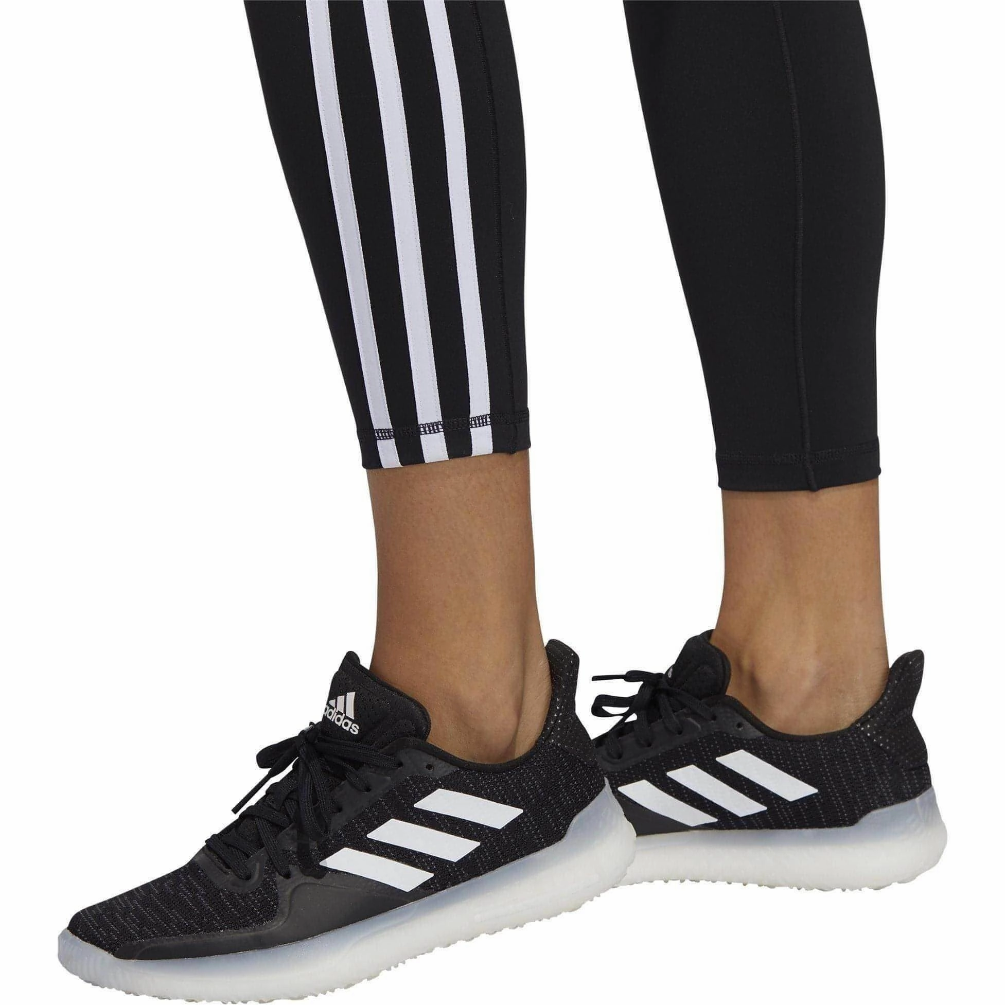 World Tone FourWayStretch adidas Believe This 2.0 3 Stripes High Rise Womens 7/8 Training Tights - Black