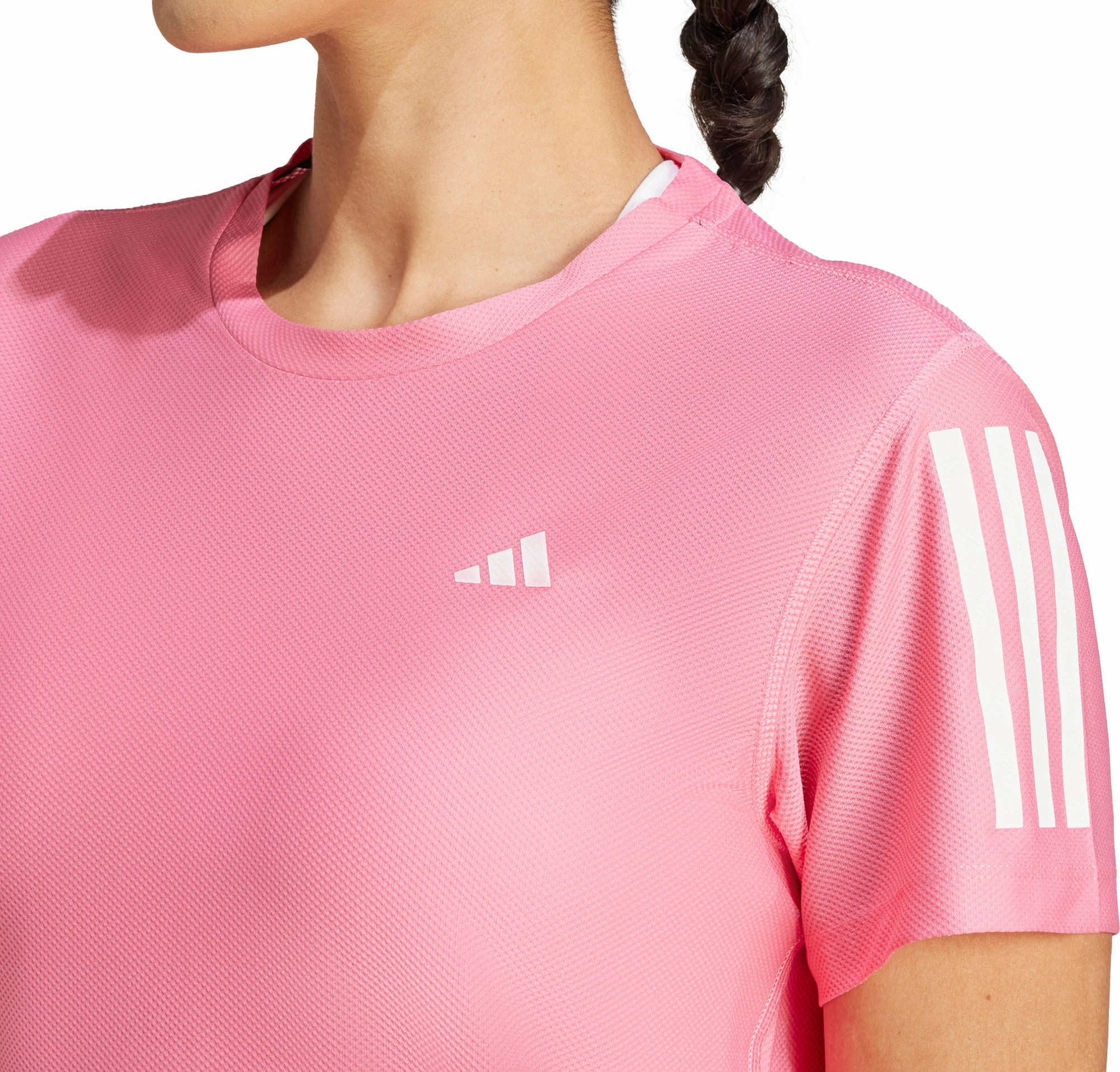 adidas Own The Run Short Sleeve Womens Running Top - Pink Seasonal Comfort Style shopping