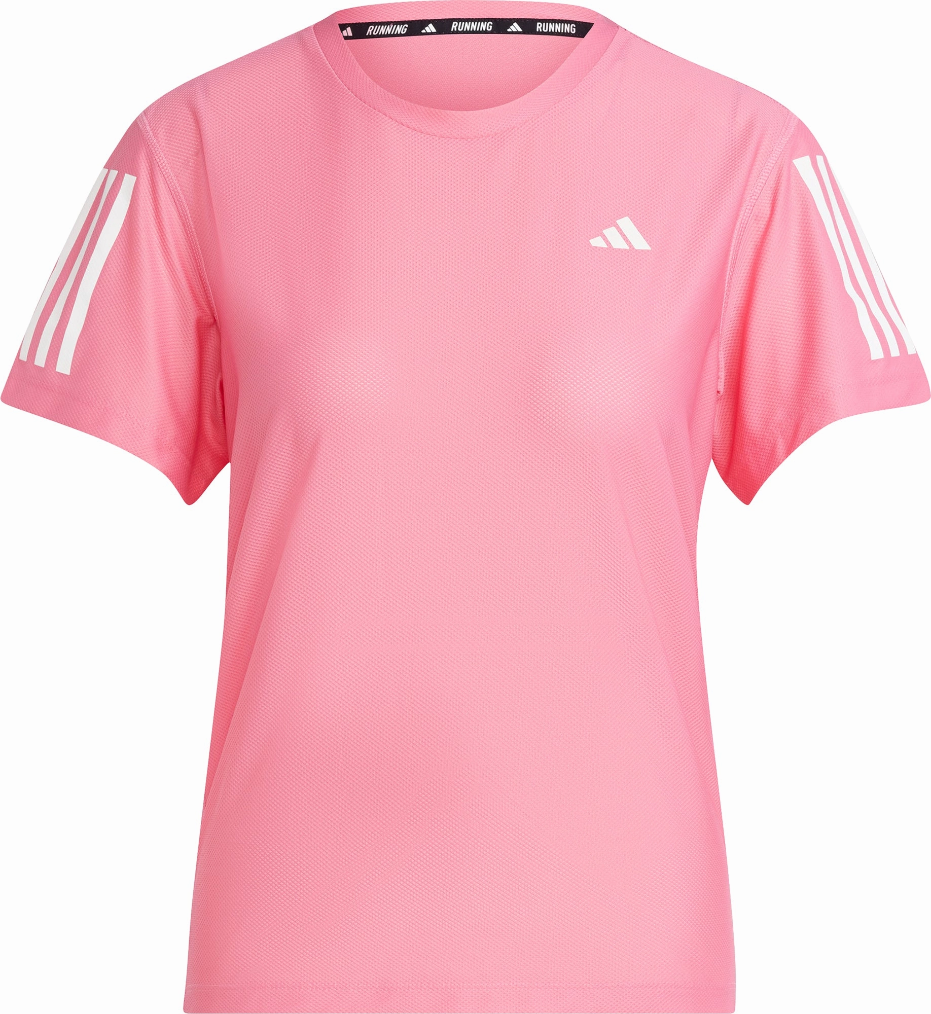 adidas Own The Run Short Sleeve Womens Running Top - Pink Light Style Anti Pilling Fabric