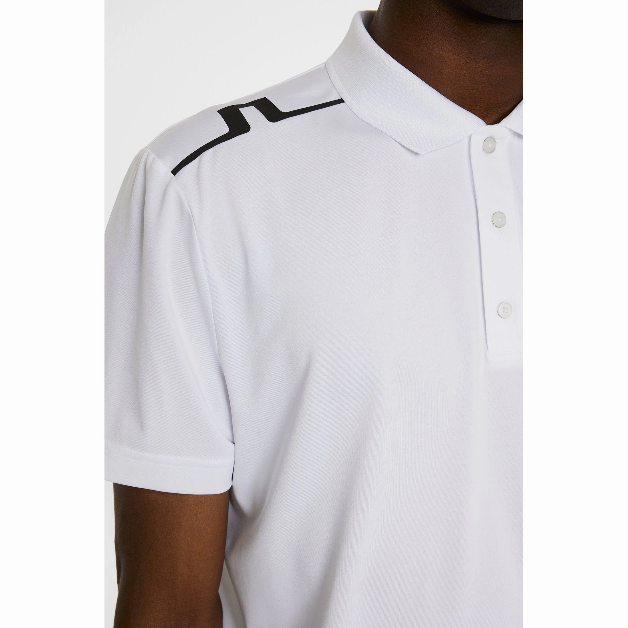 J.Lindeberg Lionel Golf Polo Shirt - White Thermoregulating Fabric