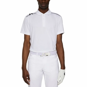 Sweat Absorbing Soft Jersey Fabric J.Lindeberg Lionel Golf Polo Shirt - White