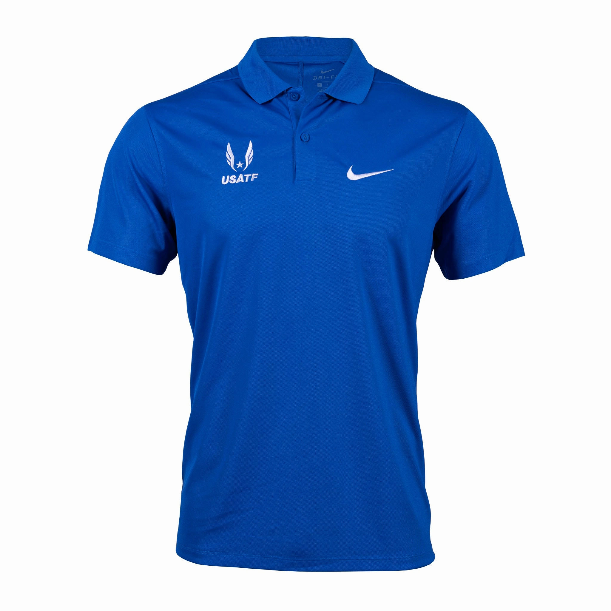 Nike USATF Men's Dri-FIT Victory Polo Hygroscopic Threads Matte Surface Texture