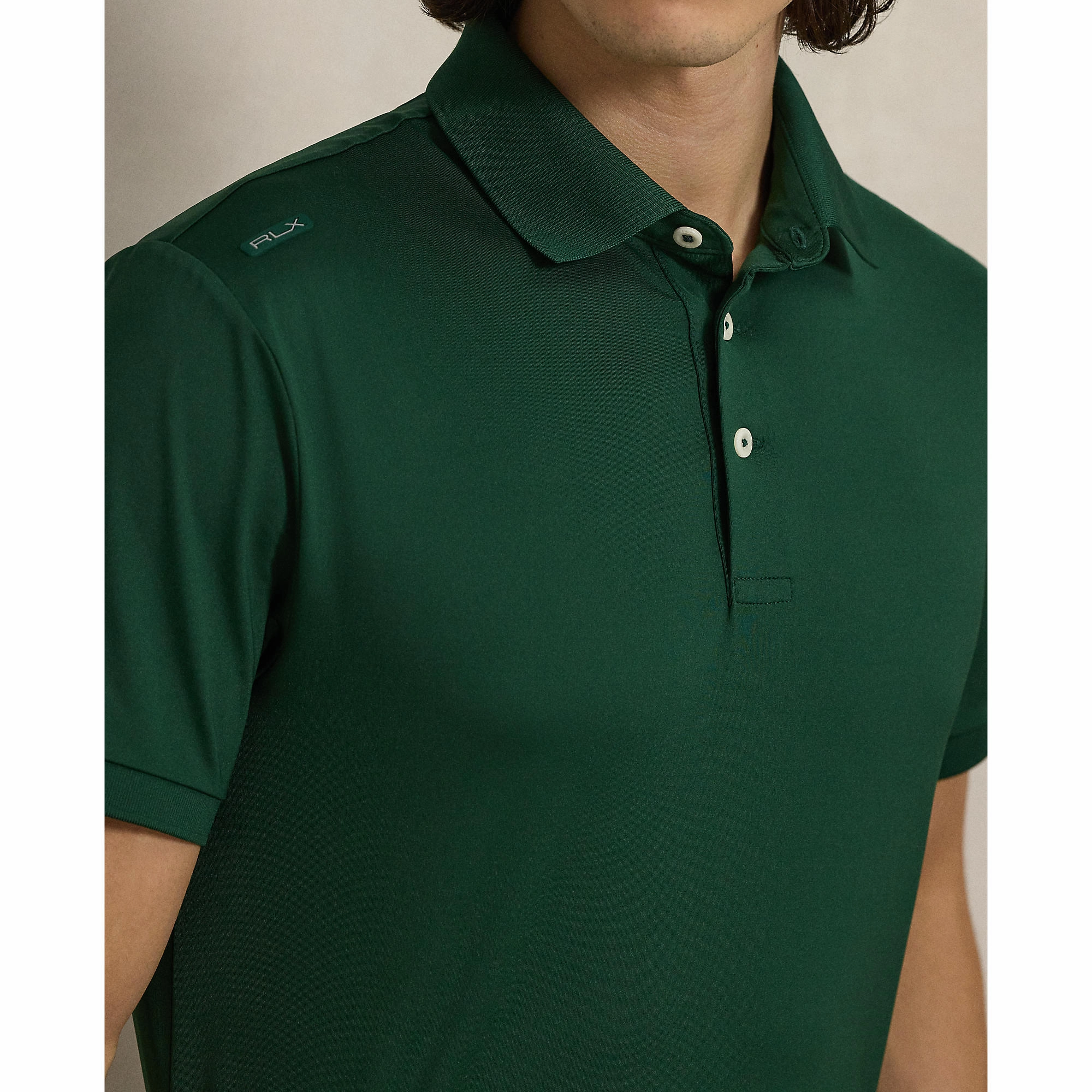 RLX Ralph Lauren Tailored Fit Lightweight Airflow Golf Polo Shirt - Vintage Pine Retro Vibe