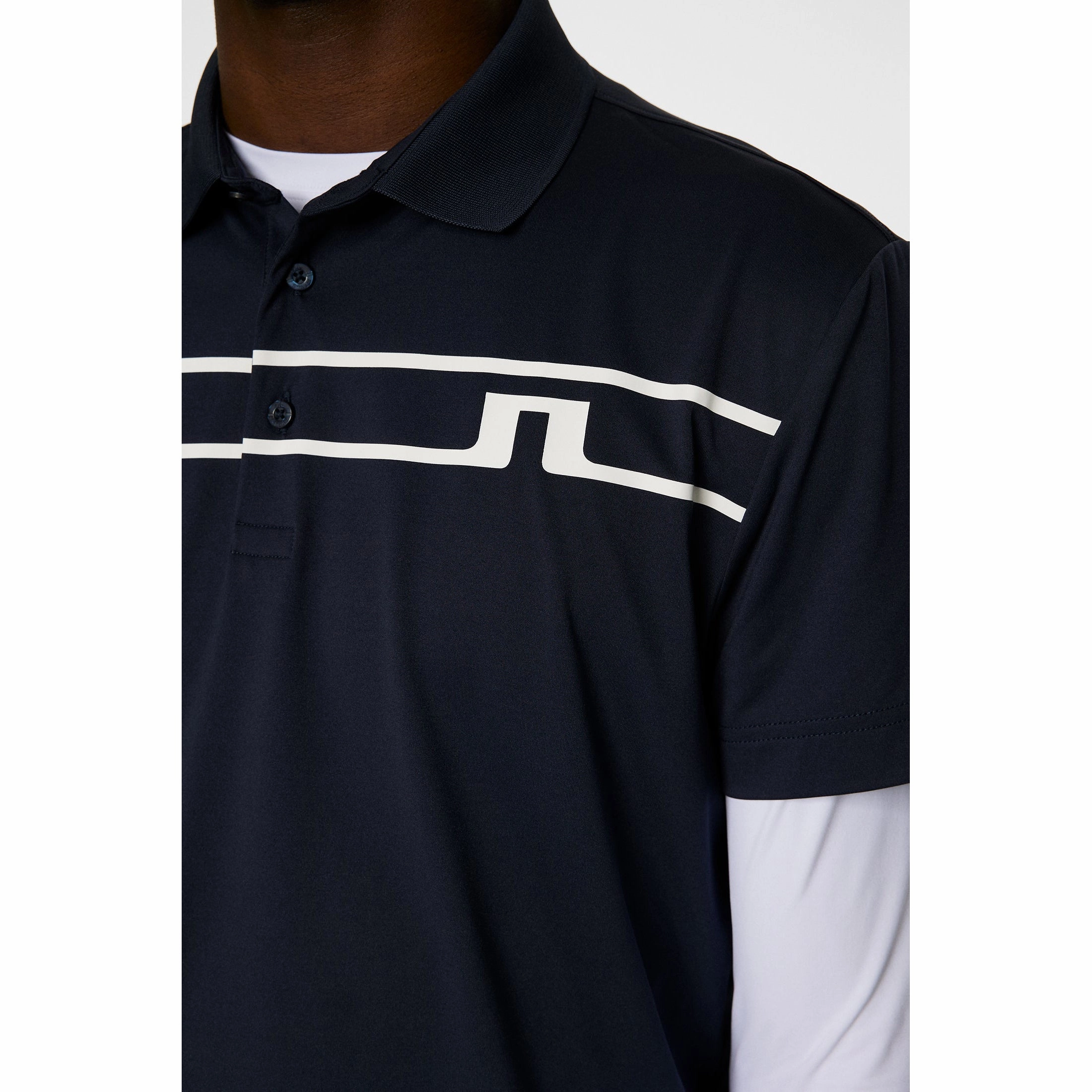 J.Lindeberg Klas Golf Polo Shirt - JL Navy Unstructured Silhouette