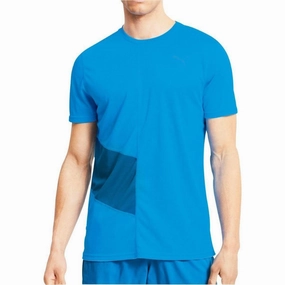Cozy Wearable Puma Ignite Short Sleeve Mens Running Top - Blue