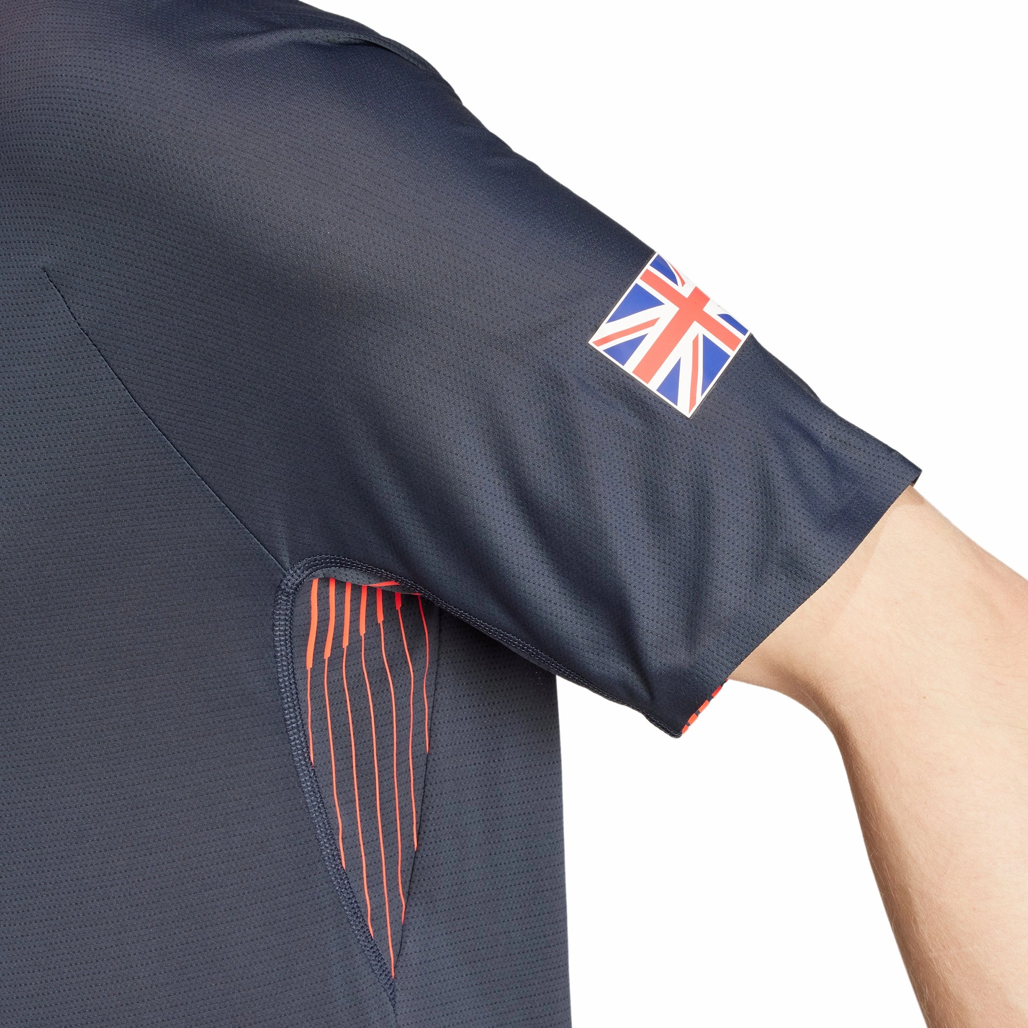 Casual Essential Day-to-Day Comfort adidas Adizero Team GB Short Sleeve Mens Running Top - Blue