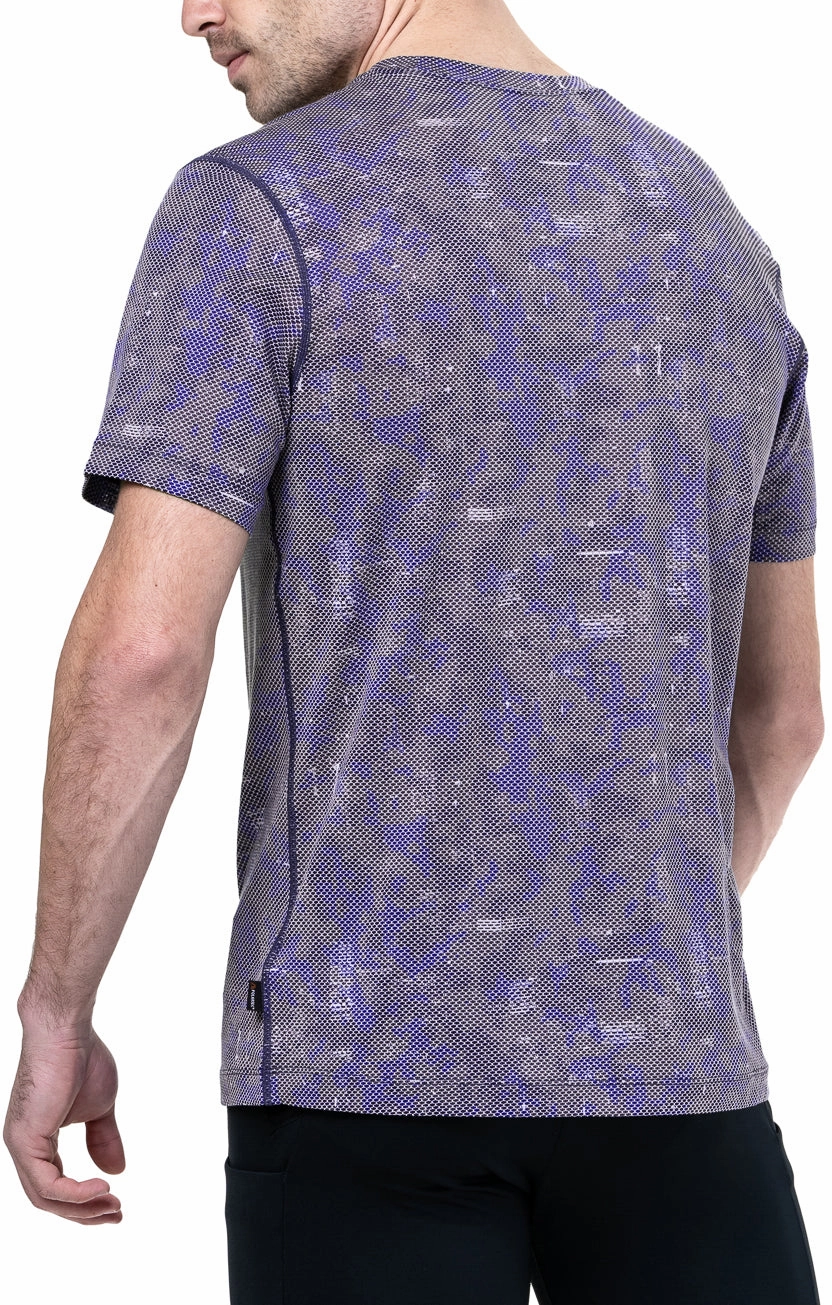Ronhill Tech Golden Hour Short Sleeve Mens Running Top - Blue Relaxed Style Wrinkle Free Fabric