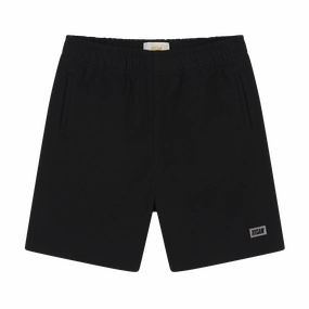 Titan Essential Terry Shorts - Black Hidden Pocket Hook And Eye