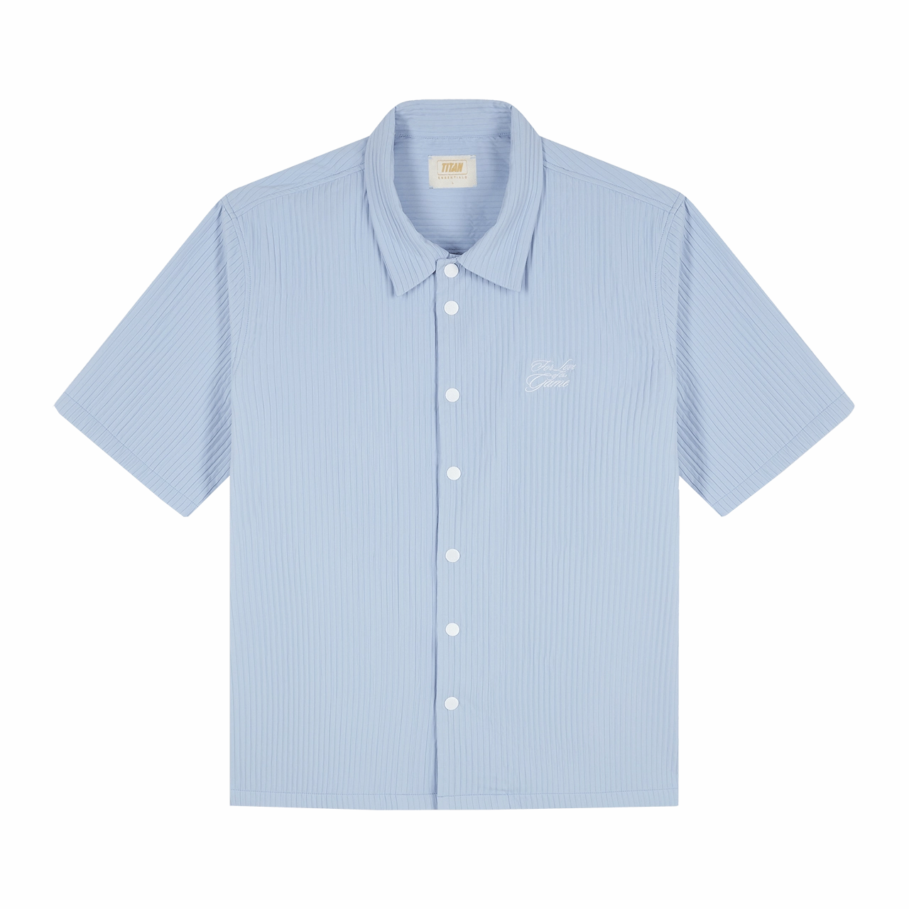 Dyeing Full length Titan Essential Textured Casual Shirt - Powder Blue
