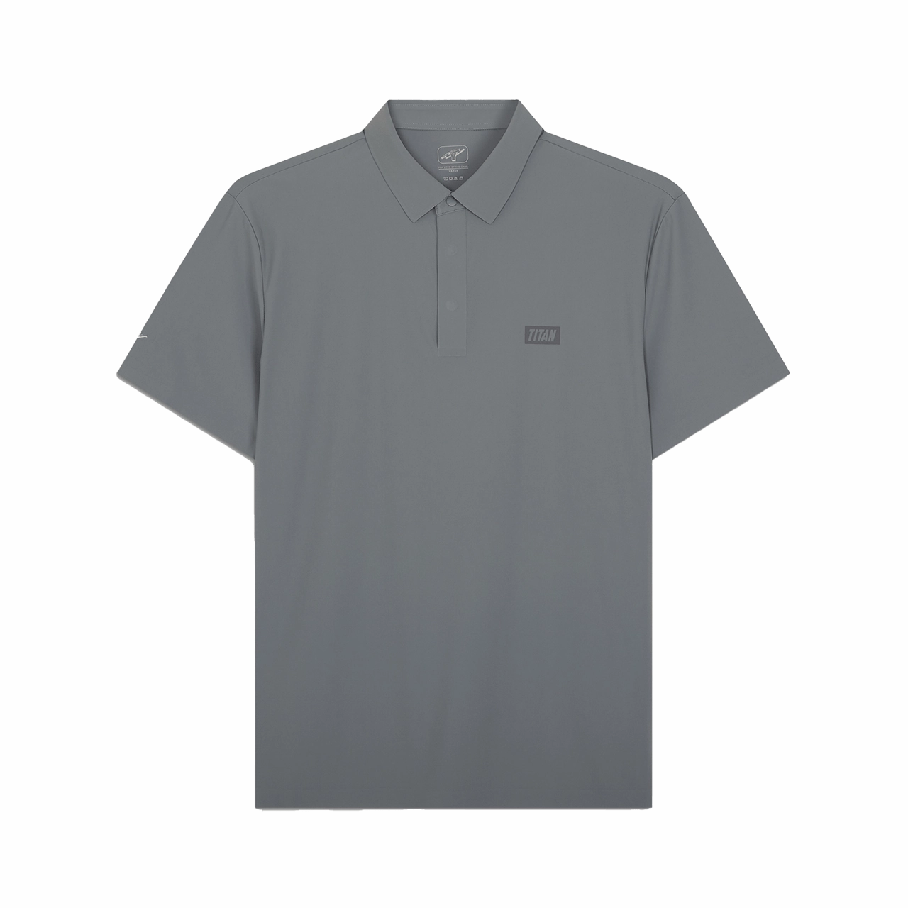 Titan Staples Performance Polo - Grey Acrylic Asymmetric Hem
