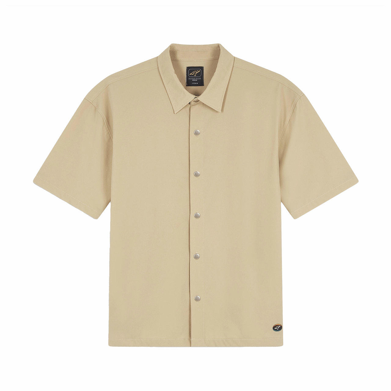 Titan Station Button Down Shirt - Sand Flexible Design Ruffled
