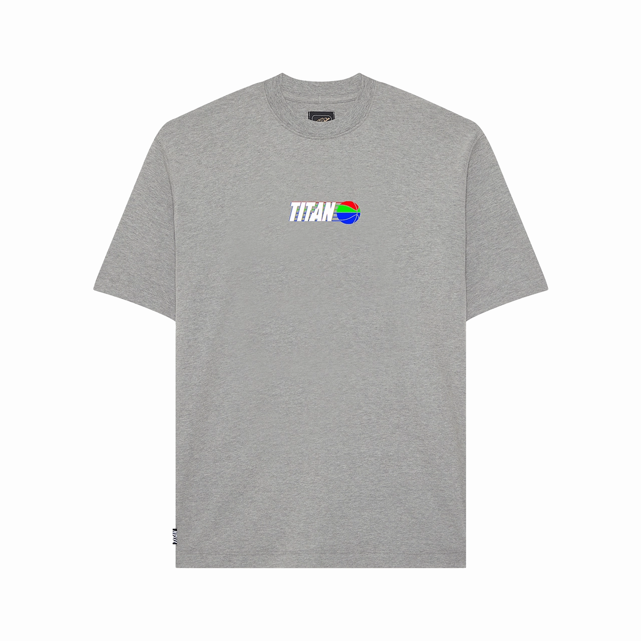 A line Fashionable Style Titan Station ID Tee - Gray