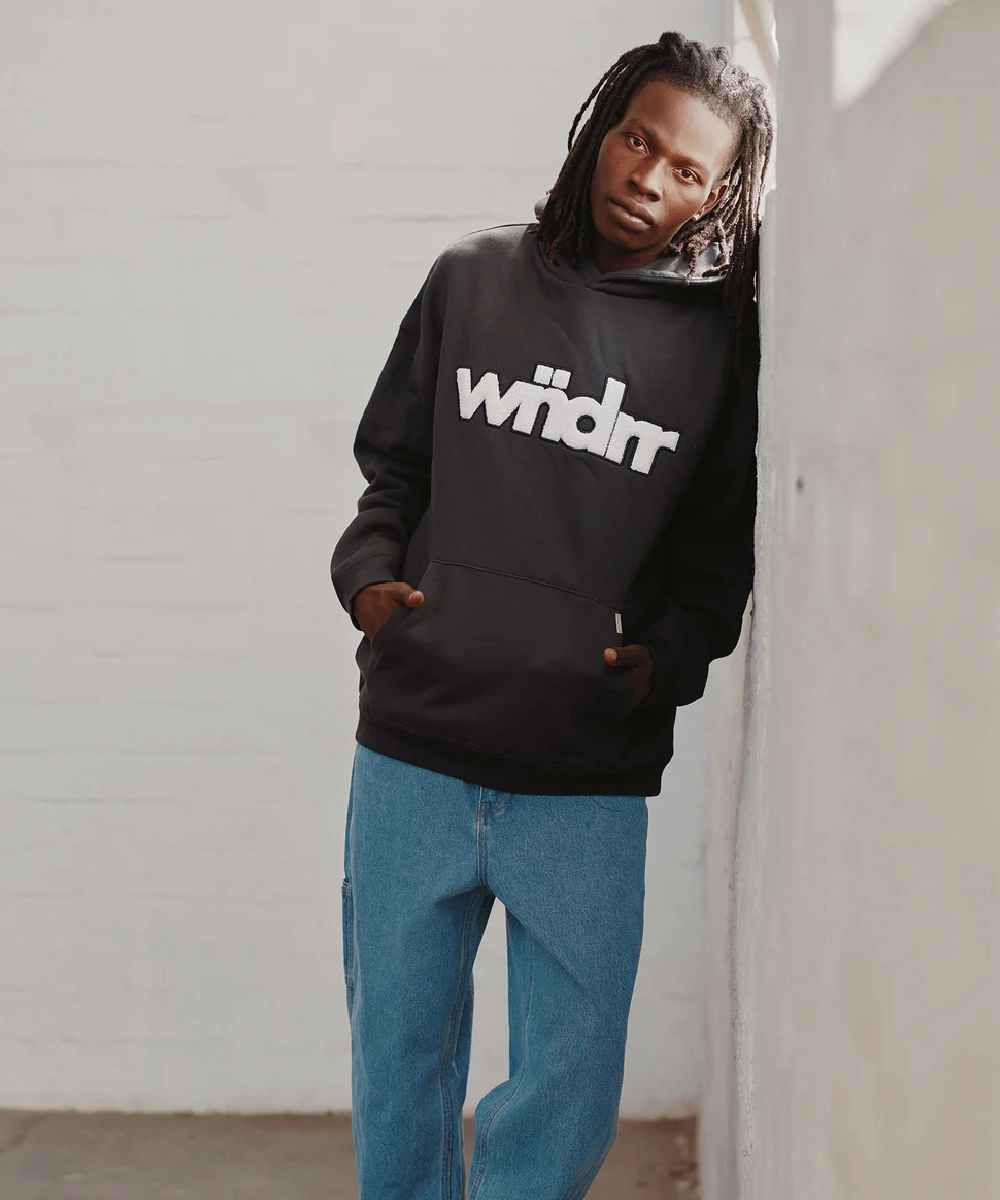 WNDRR TONE HOOD SWEAT (FADED BLACK) Trend Base