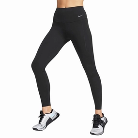 Nike Women's Universa Medium-Support High-Waisted Full Length Leggings Black NonSlipTrim Soft Lining