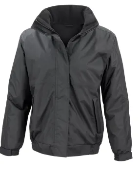 AbrasionResistant WaterRepellent Core Ladies Channel Jacket | BLACK
