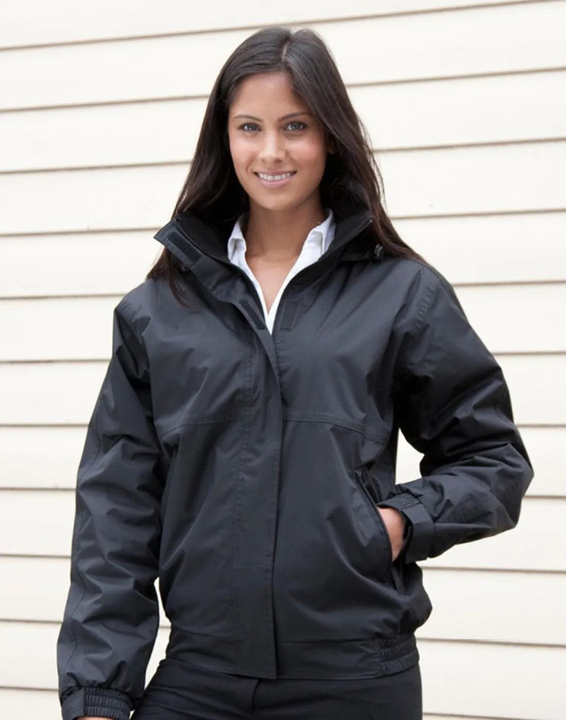 Weekend Look Smile Ease Core Ladies Channel Jacket | BLACK