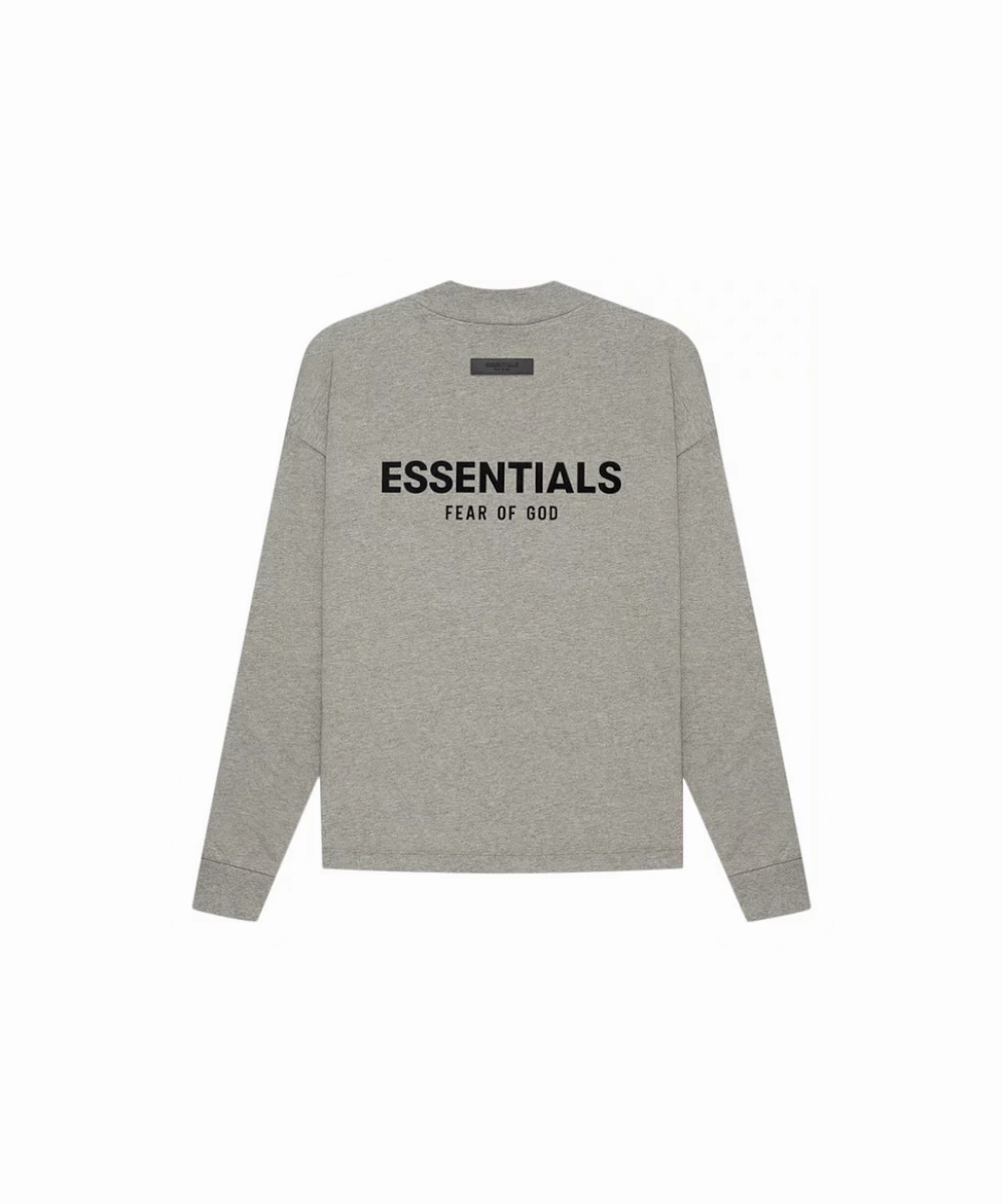 Fear Of God ESSENTIALS Long Sleeve Tee (Dark Oatmeal) OdorResistant Fabric