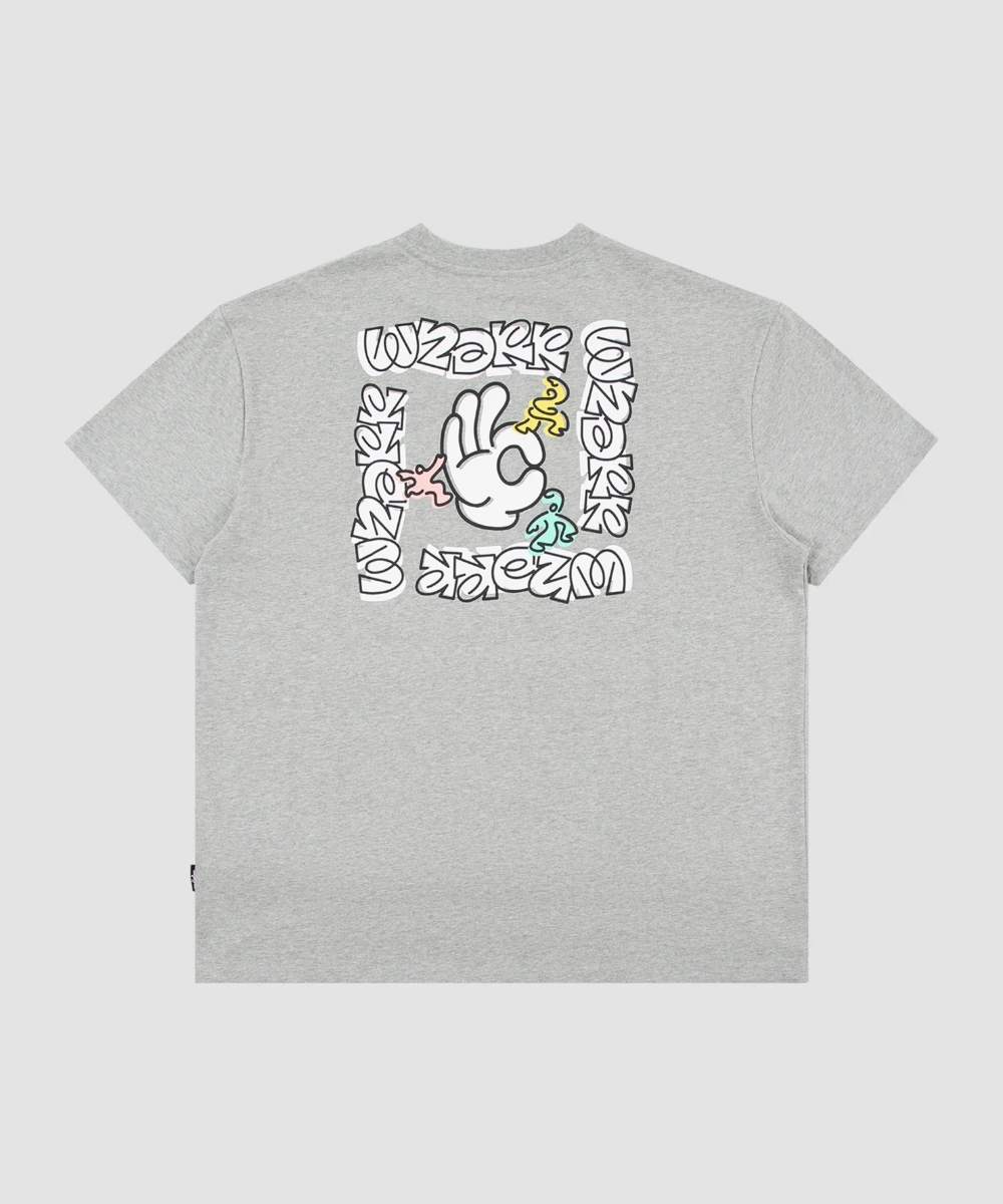 WNDRR Mood Box Fit Tee (Grey Marle) Focus Fit