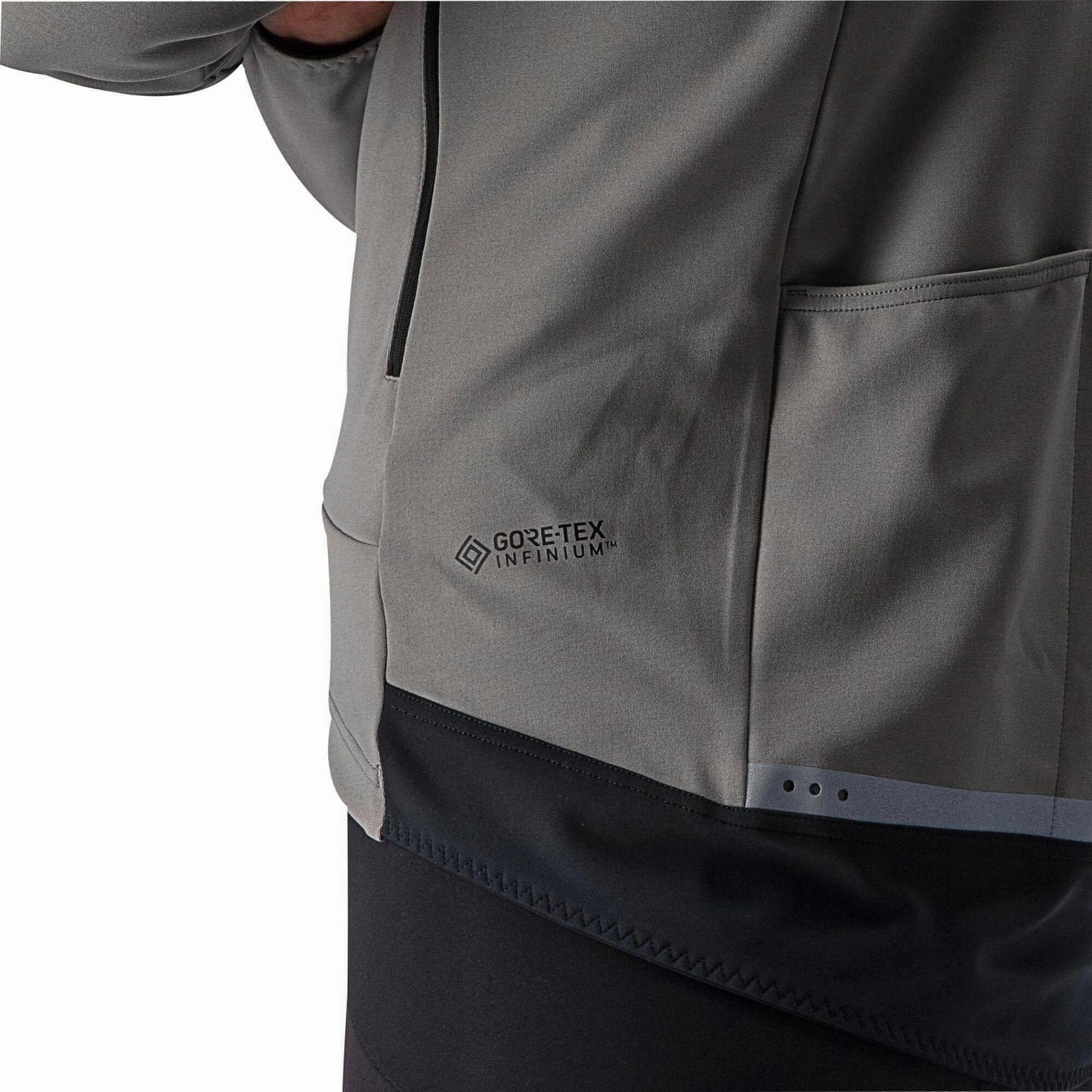 Cold Protection Elastic waist Castelli Perfetto RoS 2 Mens Cycling Jacket - Grey