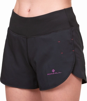 Ronhill Tech 4.5 Inch Womens Running Shorts - Black AbrasionResistant Running Shorts
