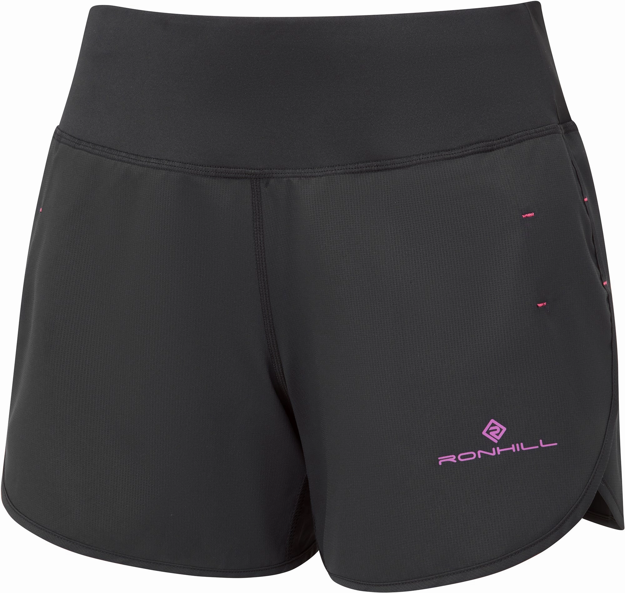 Ronhill Tech 4.5 Inch Womens Running Shorts - Black Vintage Look DurableStitching