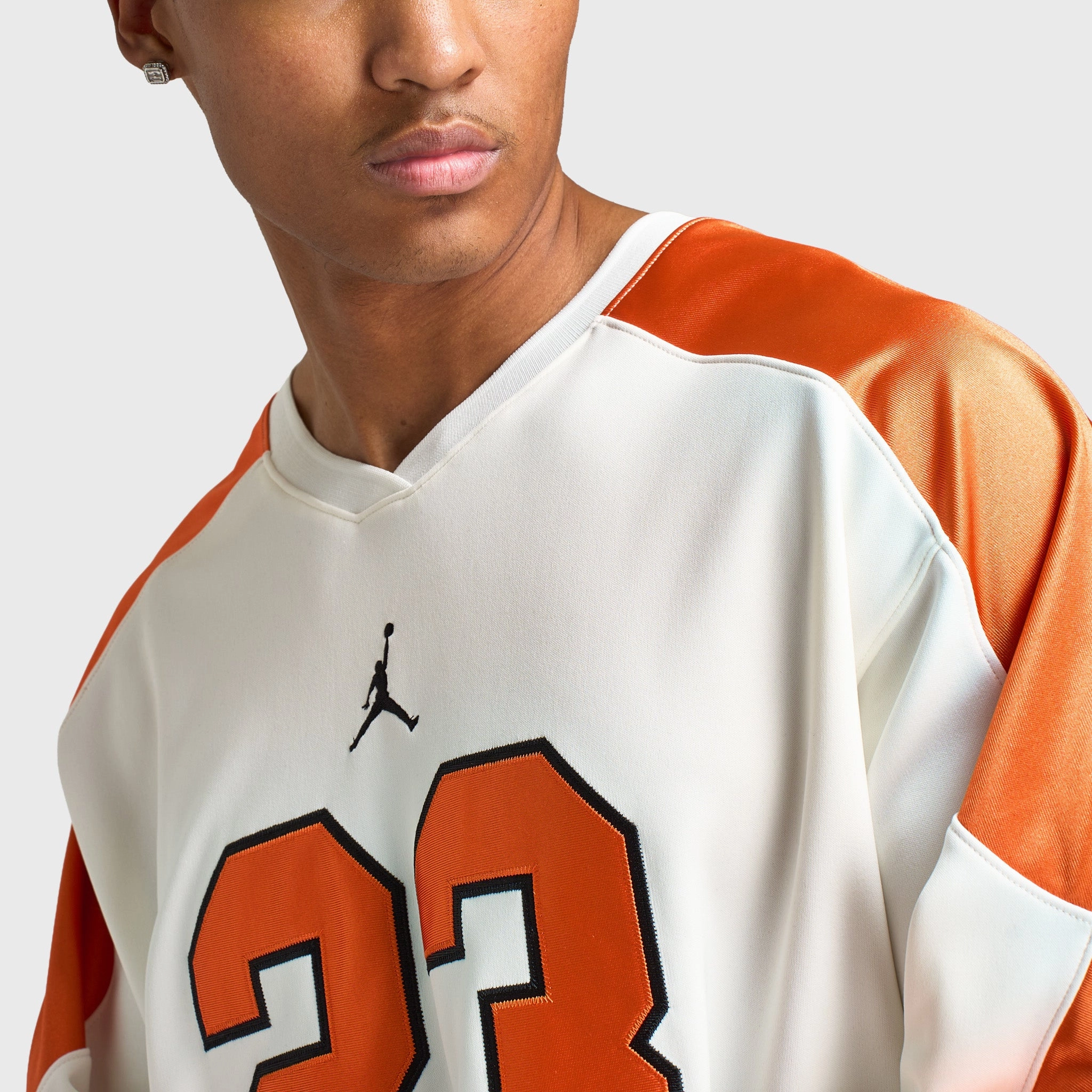 Jordan Brooklyn Collegiate Hockey Jersey Sail / Starfish - Black Thermal Regulation Fabric