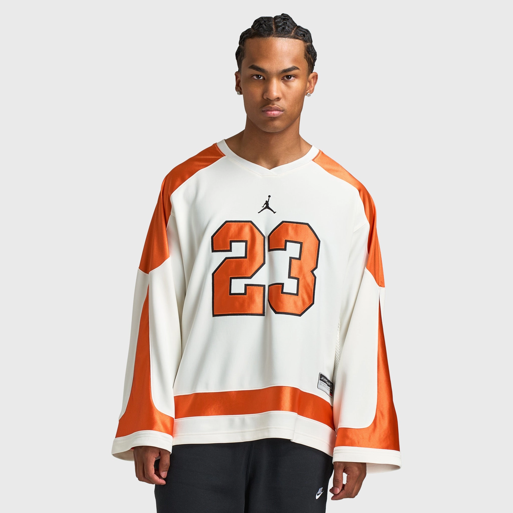 Eco Friendly Dye Jordan Brooklyn Collegiate Hockey Jersey Sail / Starfish - Black