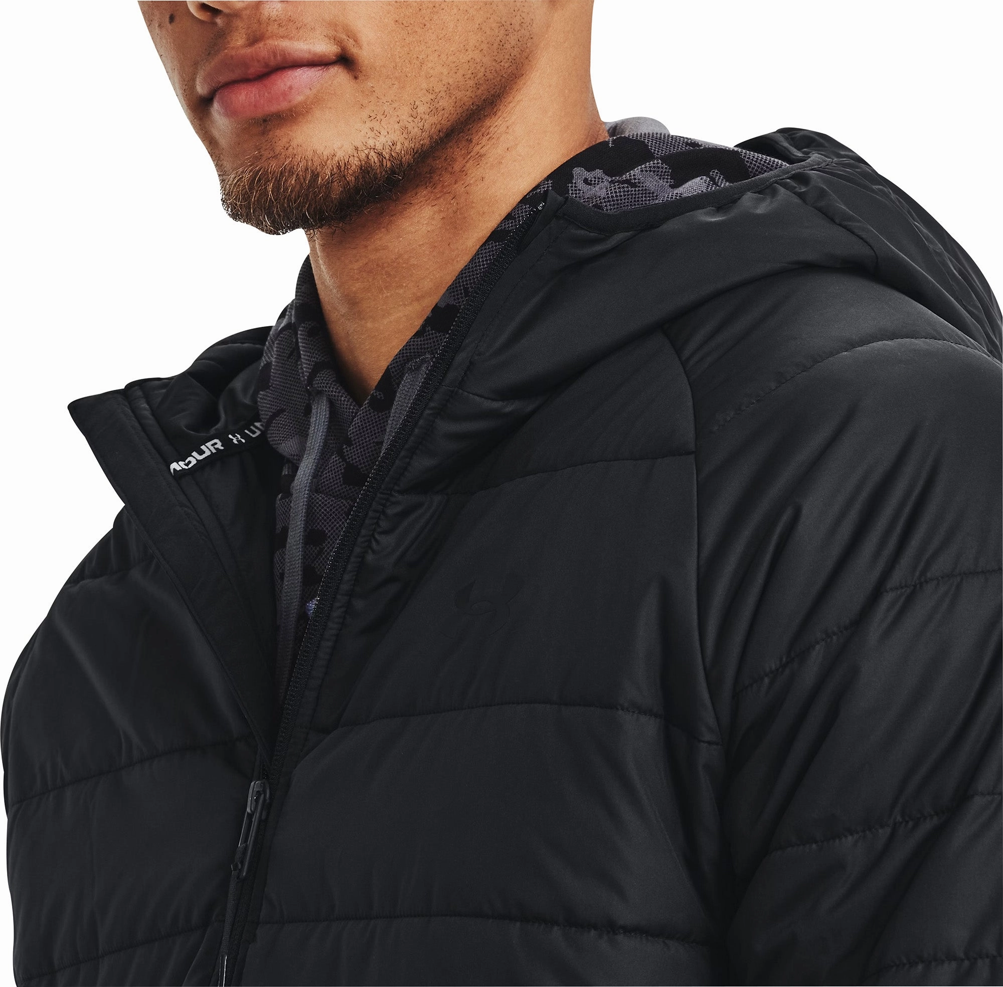 Modern Day Look RecycledPolyester Under Armour Storm Session Hybrid Mens Jacket - Black
