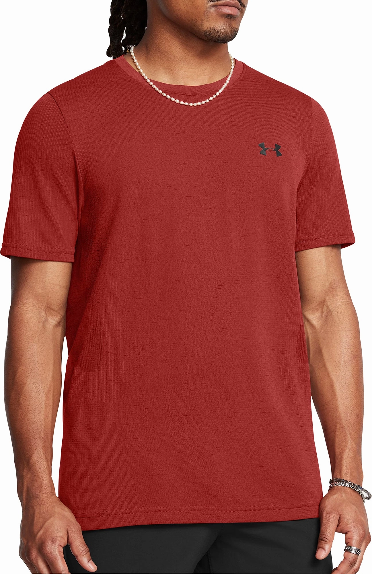 Sun shield Dance Light Under Armour Vanish Seamless Short Sleeve Mens Training Top - Orange