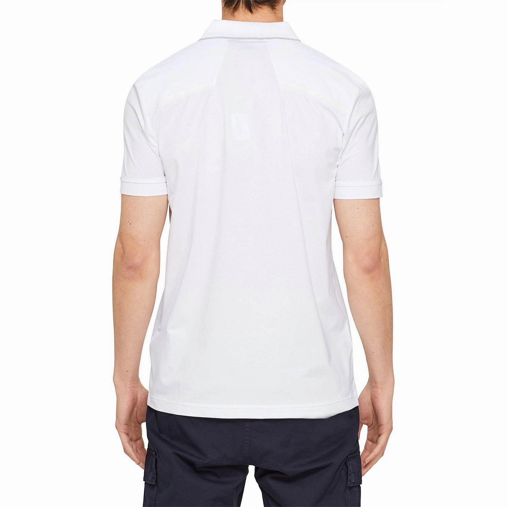 Oversized Silhouette Reinforced Shoulders BOSS Philix Slim Fit Golf Polo Shirt - White