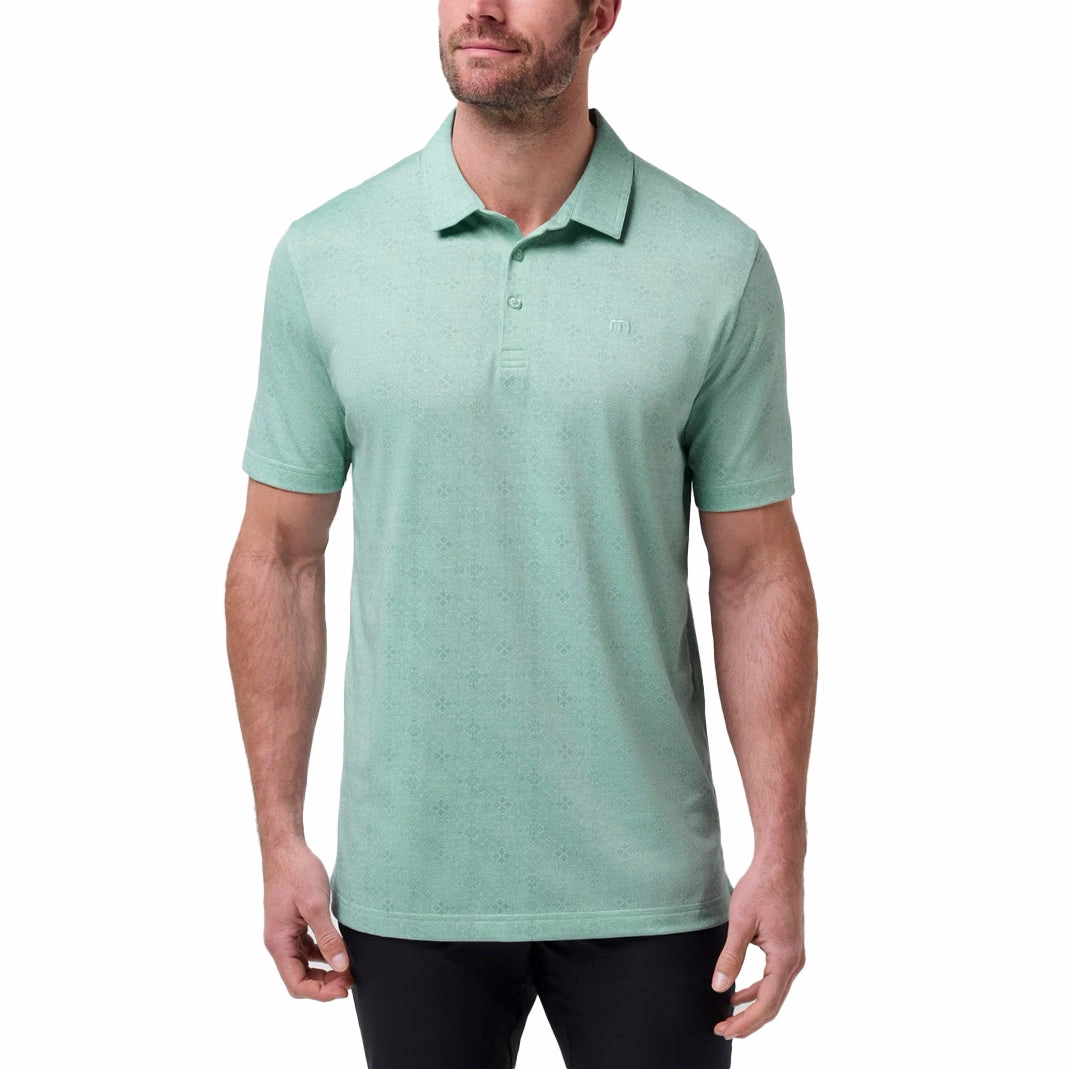 Travis Mathew Acropolis Golf Polo Shirt  - Eggshell Blue MoistureManagement System Colorfast Technology