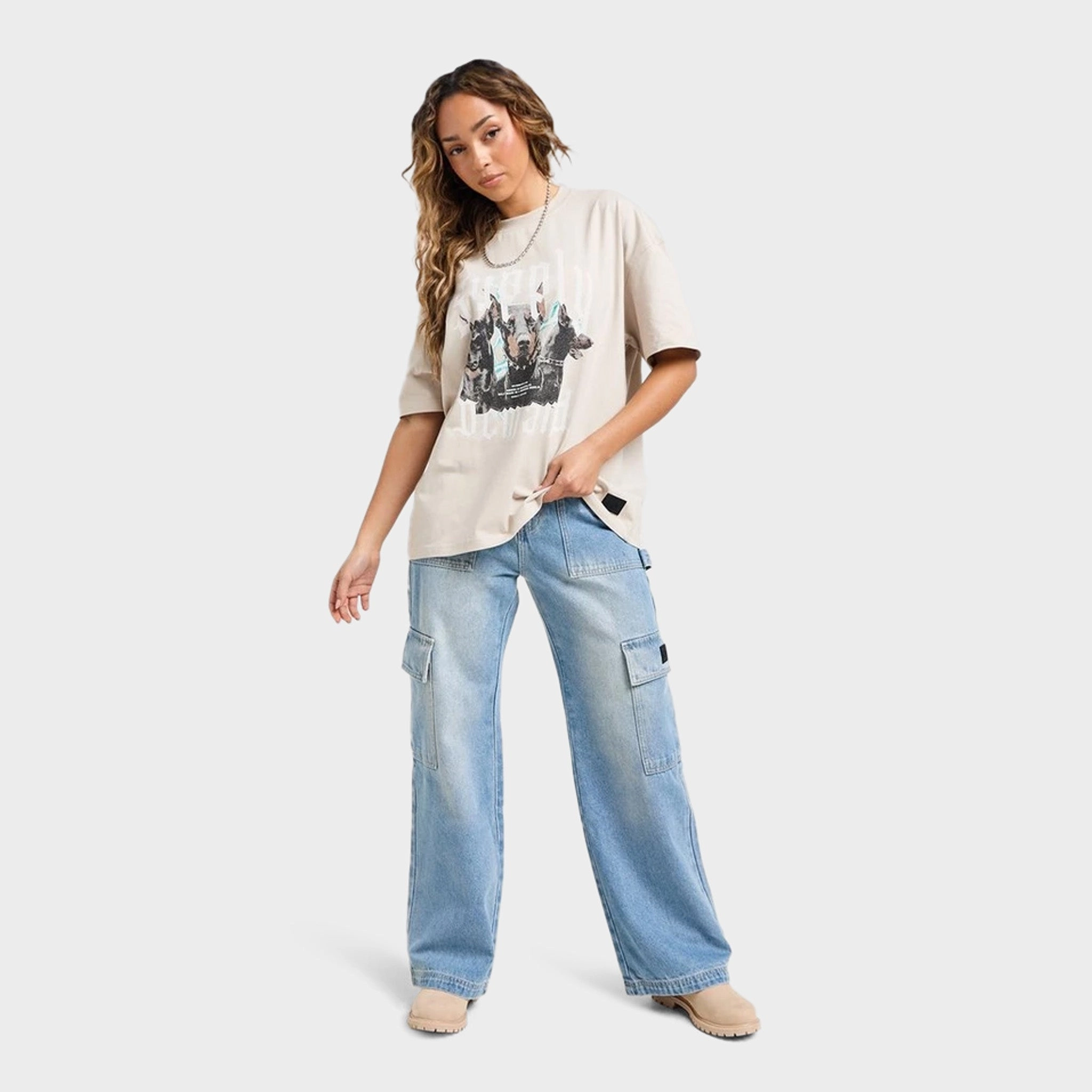 Supply & Demand Women's Doberman Tee / Dove Premium Cotton Moisture Management Technology