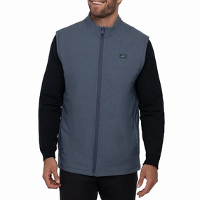 Travis Mathew Clear Cut Golf Vest - Insignia/Vintage Indigo Ripstop Weave