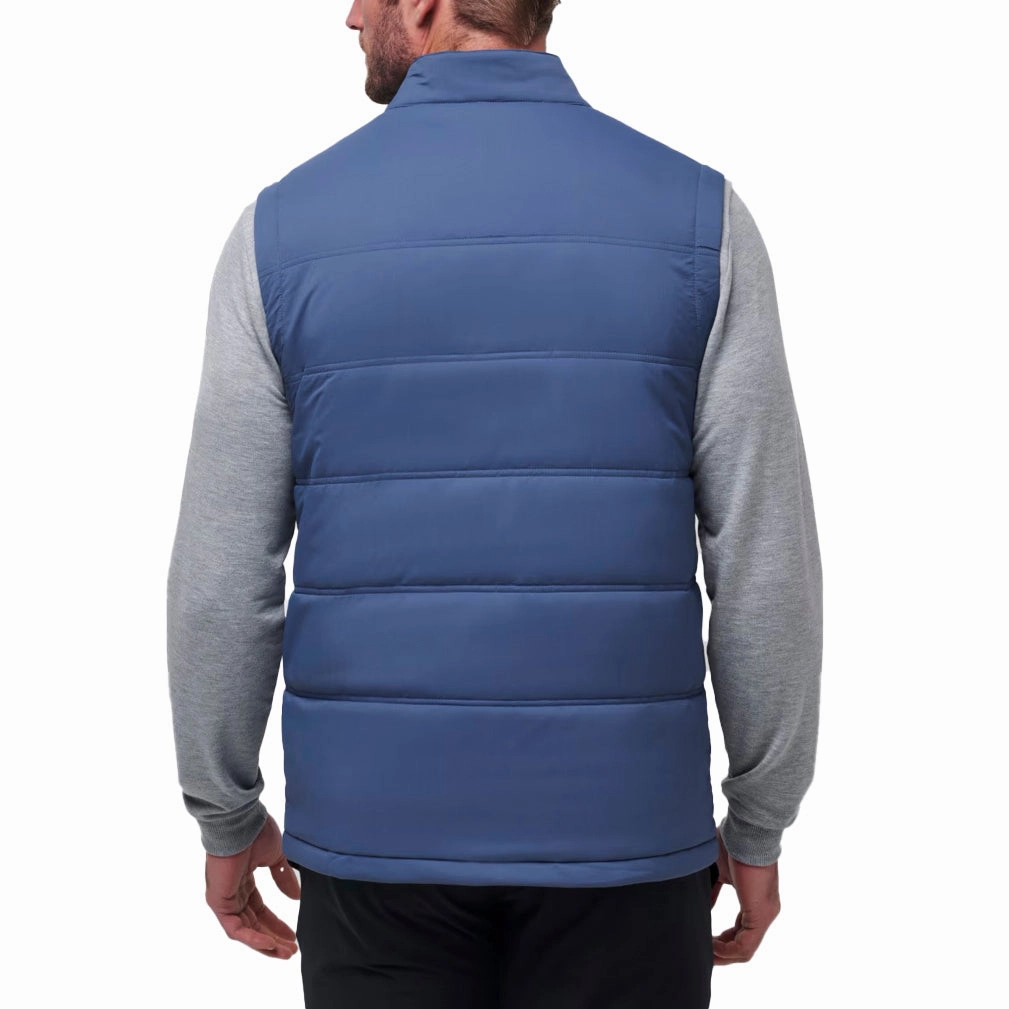Non Irritating Seams Travis Mathew Palisades Puffer Golf Vest - Navy