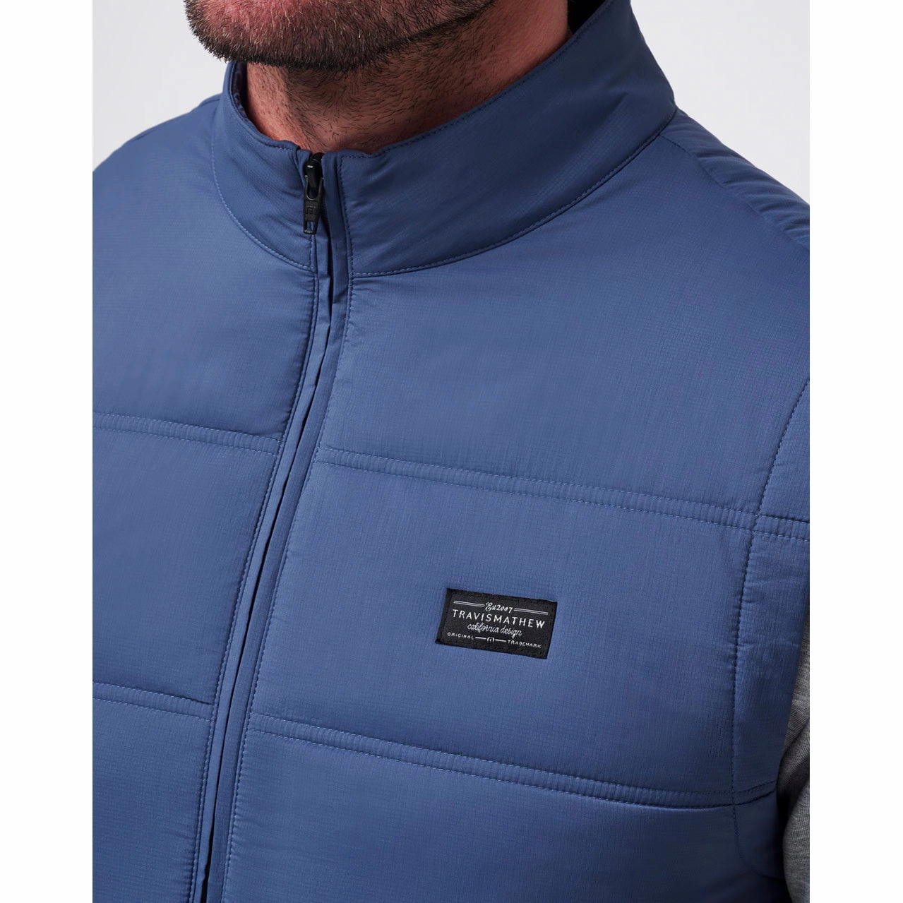 Travis Mathew Palisades Puffer Golf Vest - Navy Affordable mesh ventilation
