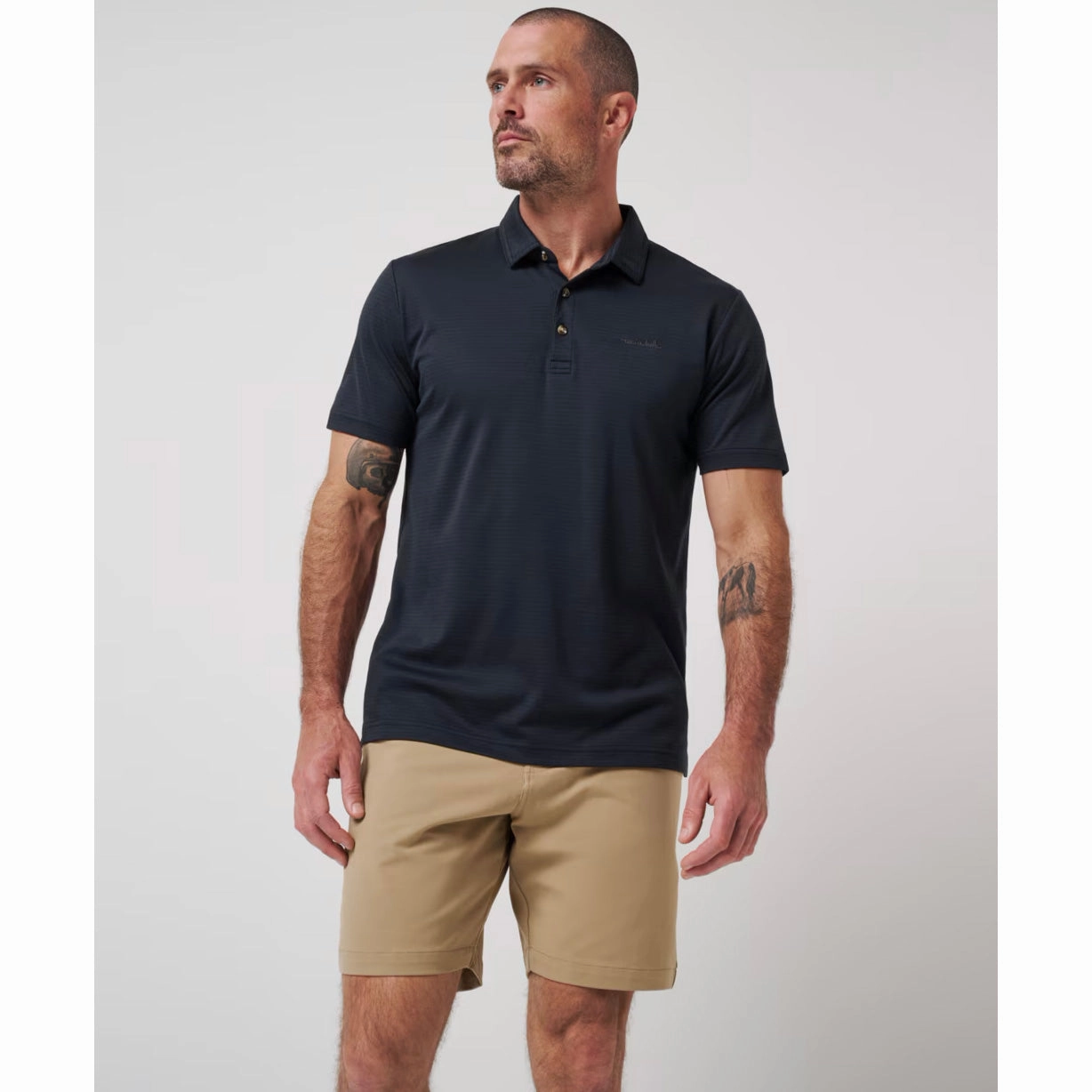 Classic Collar Travis Mathew The Zinna 2.0 Golf Shirt - Black